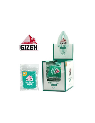 FILTROS GIZEH MENTHOL 6MM 1X10