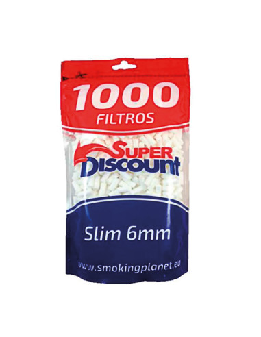 FILTROS SUPER DISCOUNT 6MM 1000UDS (Cajón: 10 unidades)