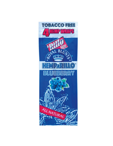 PAPEL DE FUMAR SABORES BLUNT HEMPARILLO BLUEBERRY (ARÁNDANO) 4UDS. 1X15