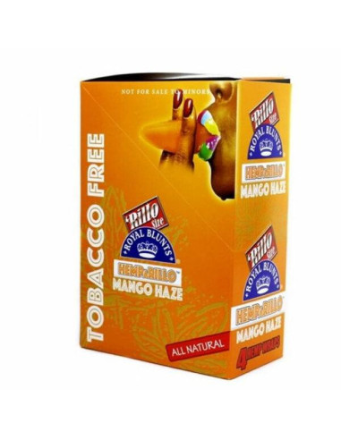 PAPEL DE FUMAR SABORES BLUNT HEMPARILLO MANGO HAZE 4UDS. 1X15