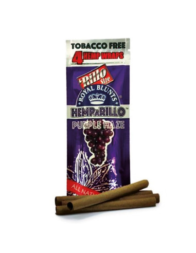 PAPEL DE FUMAR SABORES BLUNT HEMPARILLO PURPLE HAZE 4UDS. 1X15