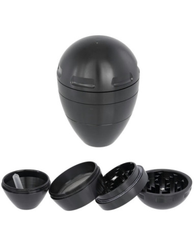 GRINDER METÁLICO HUEVO 4 PARTES NEGRO