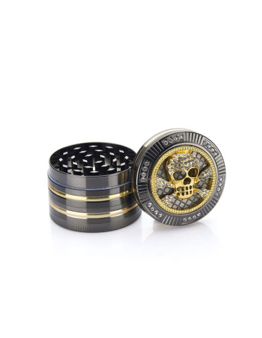 GRINDER CHAMP HIGH BLING BLING SKULL 4 PARTES 50 MM DIAM. 1 UD