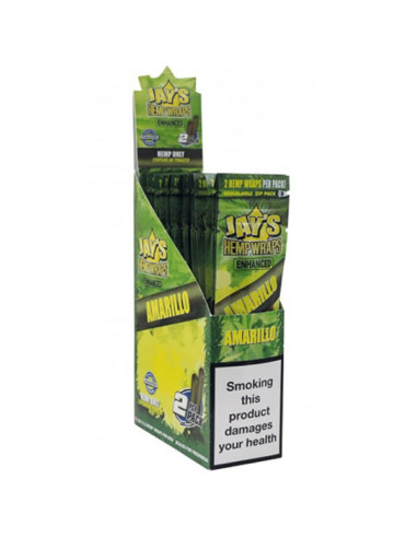 PAPEL DE FUMAR SABORES JUICY HEMP WRAPS AMARILLO 2 BLUNTS 1X25