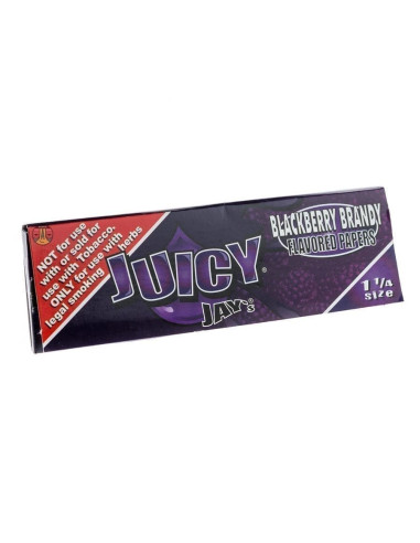 PAPEL DE FUMAR SABORES JUICY JAY'S 1 1/4 MORA-BRANDY 78MM 1X24