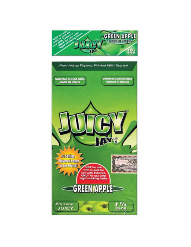 PAPEL DE FUMAR SABORES JUICY JAY'S 1 1/4 MANZANA VERDE 78MM 1X24