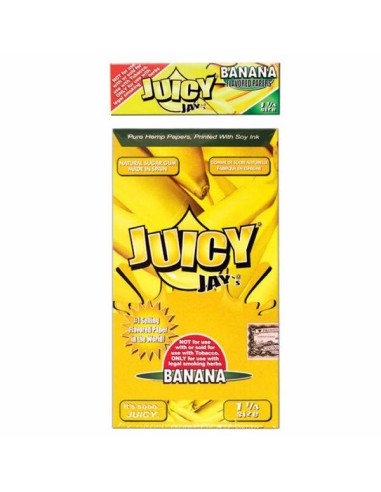 PAPEL DE FUMAR SABORES JUICY JAY'S 1 1/4 PLÁTANO 78MM 1X24