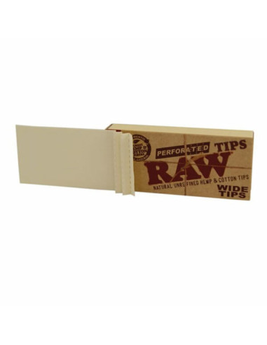 FILTROS RAW TIPS PERFORADOS WIDE 50 TIPS POR LIBRITO 1X50