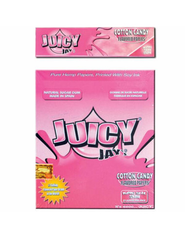 PAPEL DE FUMAR SABORES JUICY JAYS SLIM ALGODON DE AZUCAR 110MM 1x24