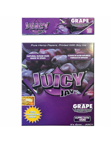 PAPEL DE FUMAR SABORES JUICY JAY'S SLIM UVA 110MM 1x24